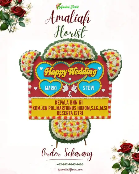 Papan Bunga Pernikahan Saren